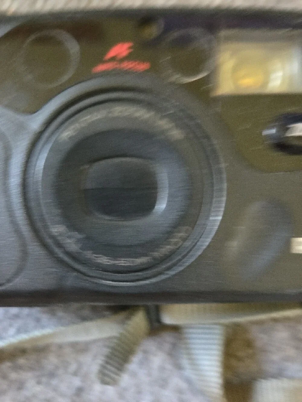 Pentax Compact Film Camera in Black with Wrist Strap